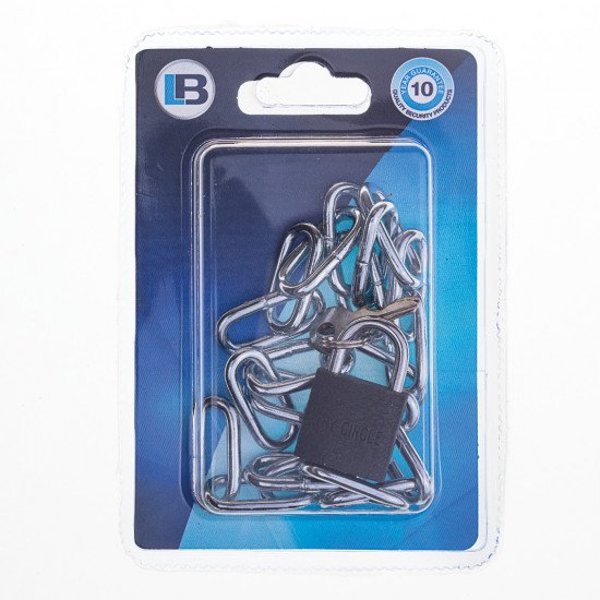 Ruwag 4mmx500mmx32mm Padlock Iron with Chain 1'S