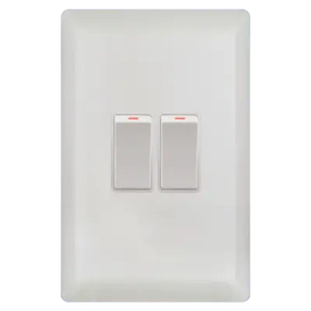Lear 2 Lever Light  Switch  - Lion Range PVC -