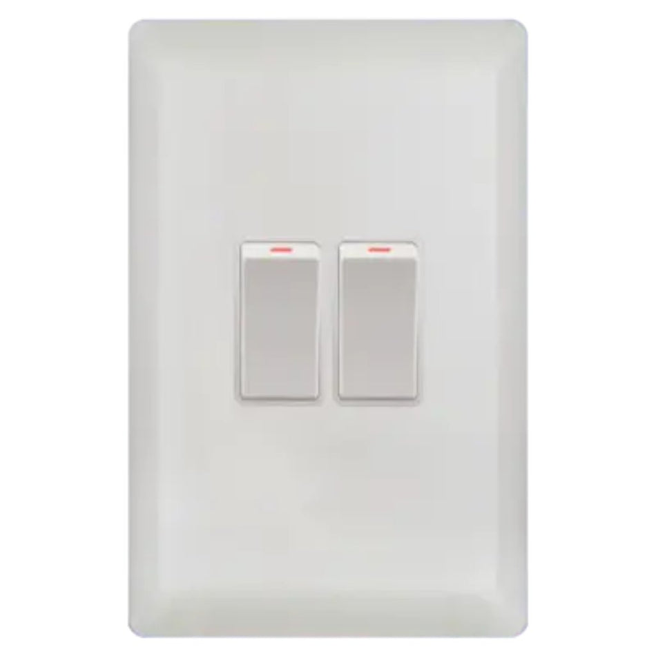 Lear 2 Lever Light  Switch  - Lion Range PVC -