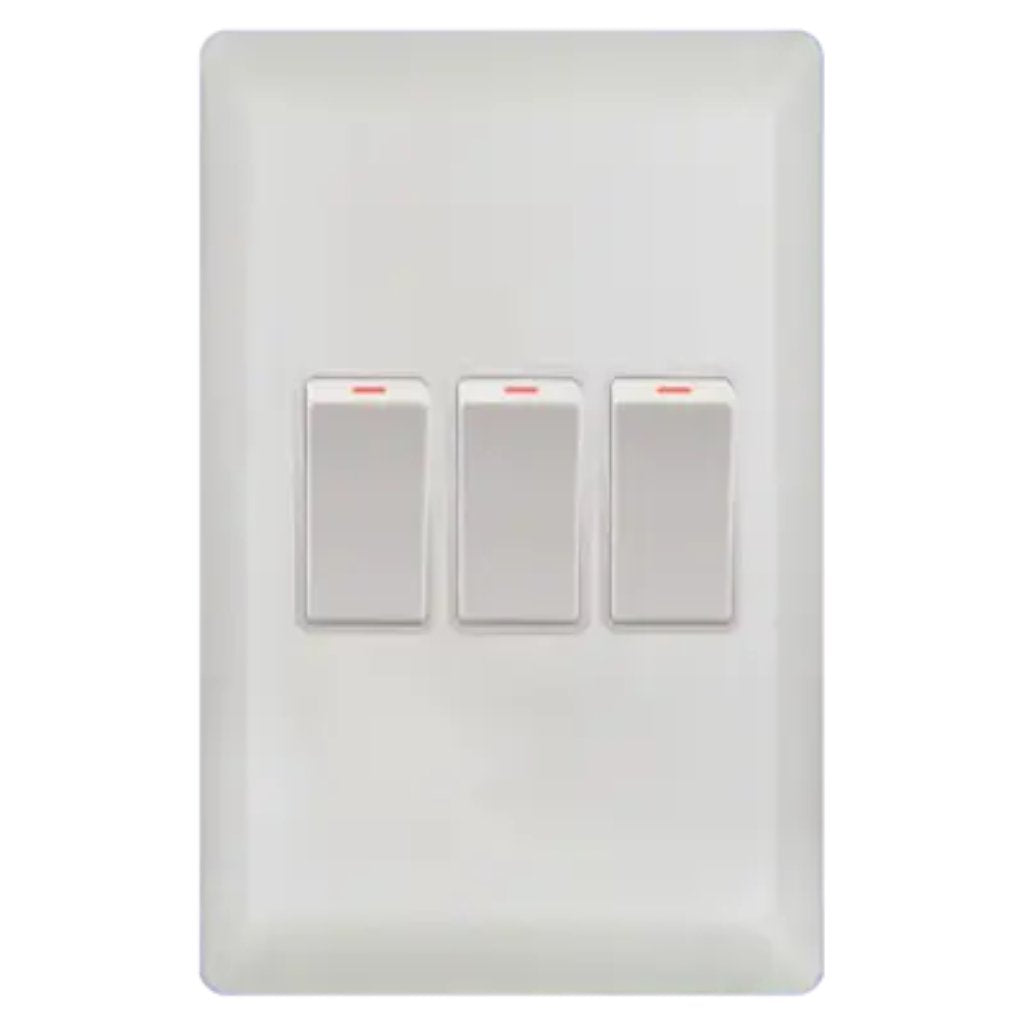 Lear 3 Lever Light  Switch - Lion Range PVC -