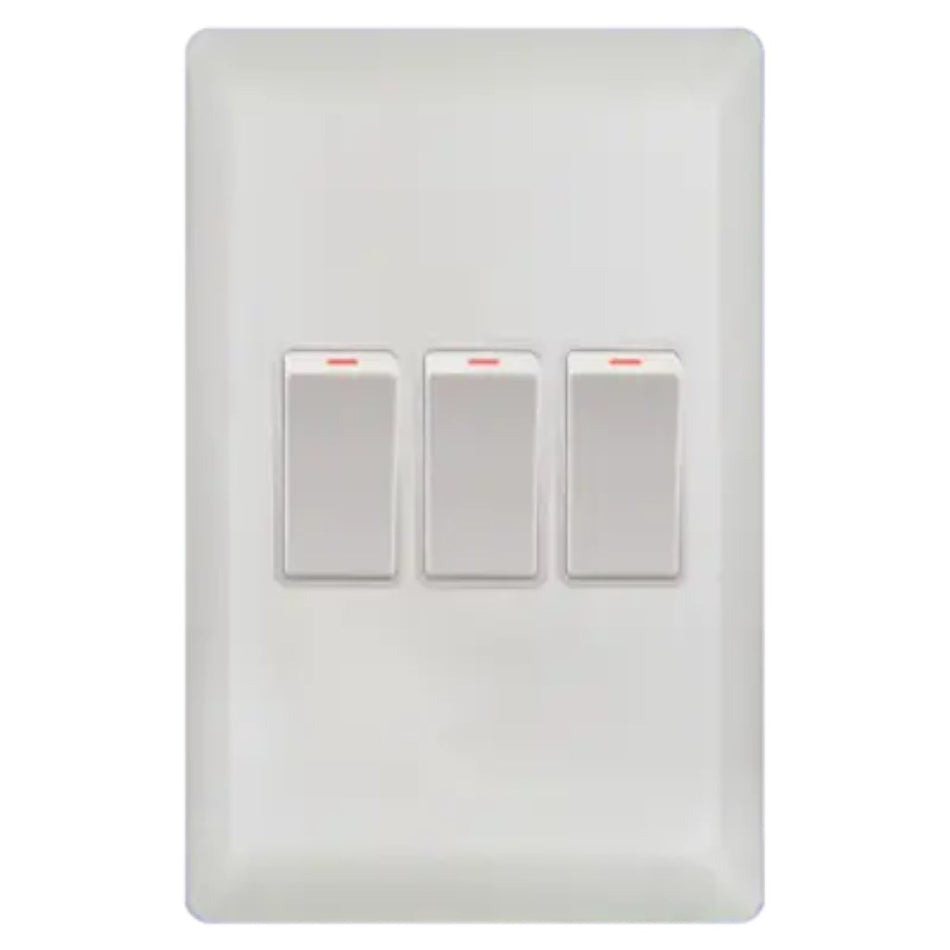 Lear 3 Lever Light  Switch - Lion Range PVC -