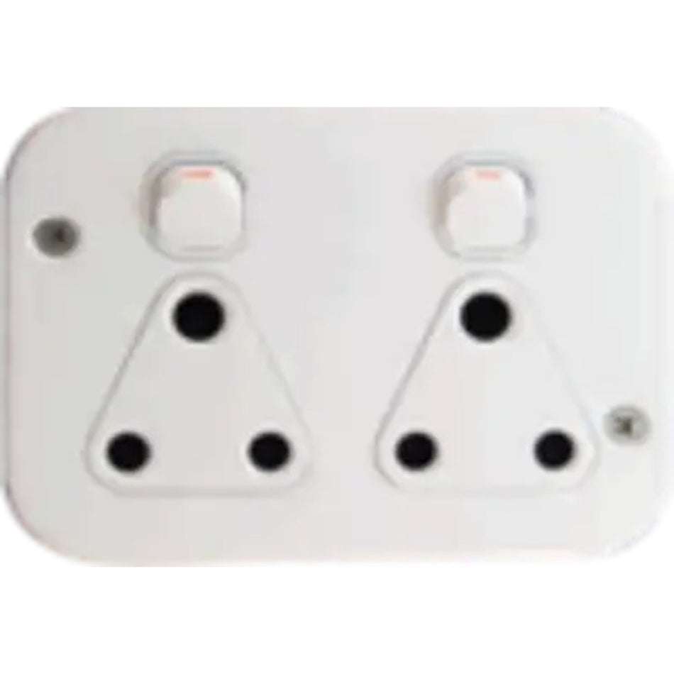 Wall Plug Lear Double Socket 4x4
