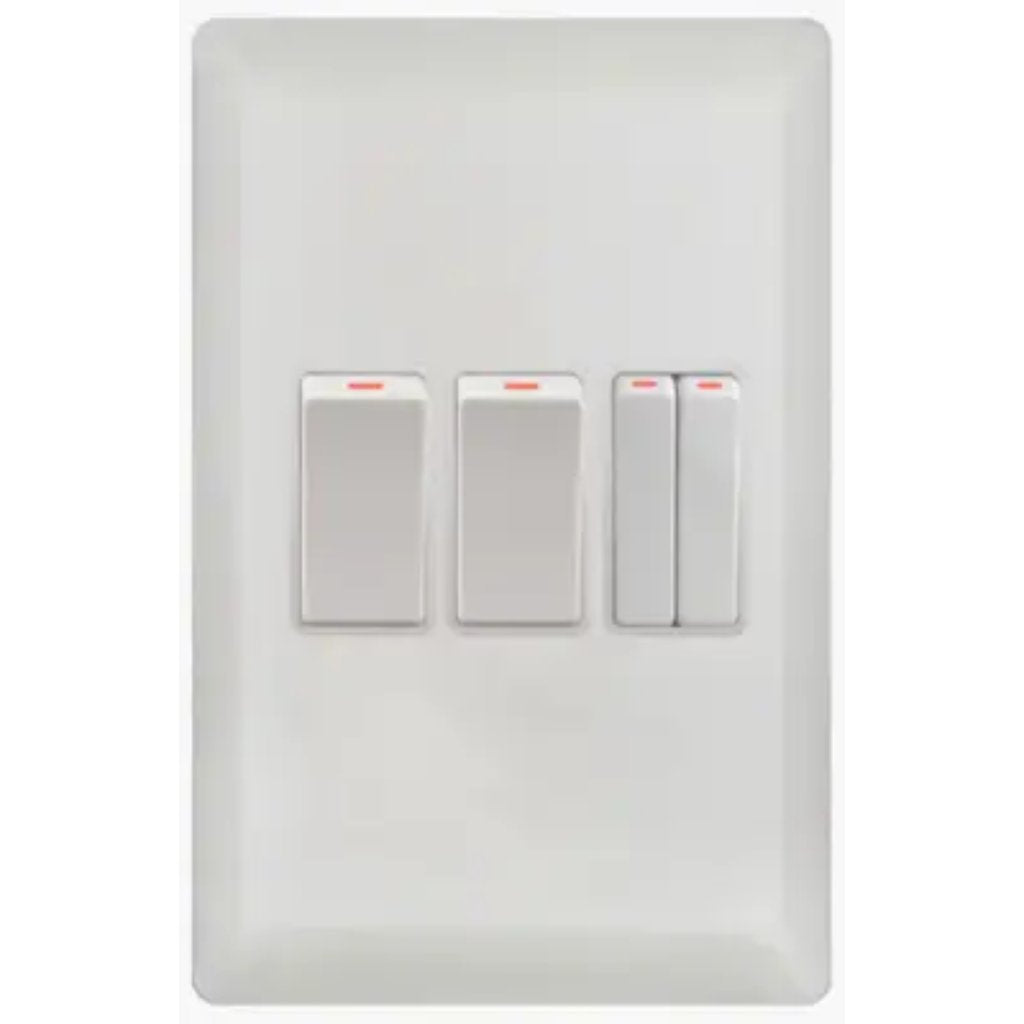 Lear 4 Lever Light  Switch - Lion Range PVC -