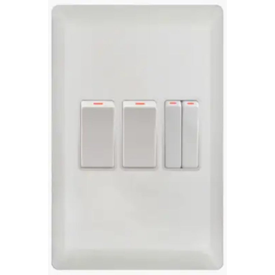 Lear 4 Lever Light  Switch - Lion Range PVC -