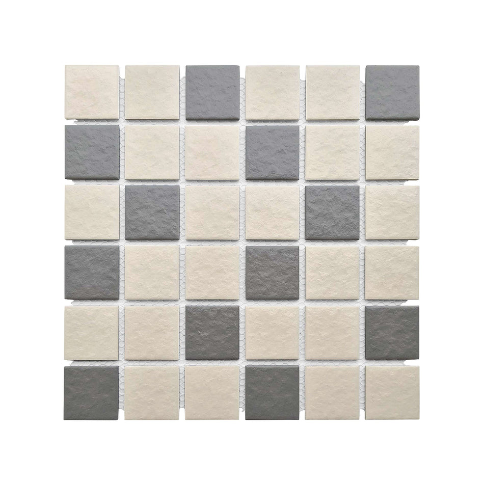 Falcon Mosaic Tile Porcelain Grey Mix 45mm