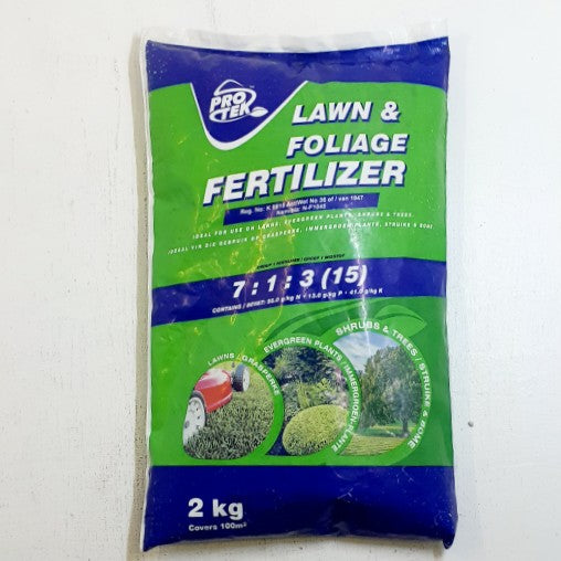 Protek  Lawn & Foliage Fertilizer 7:1:3 (15) 2KG