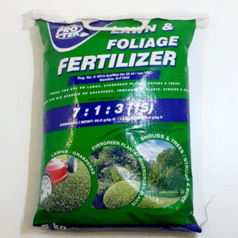 Protek  Lawn & Foliage Fertilizer 7:1:3 (15) 5KG