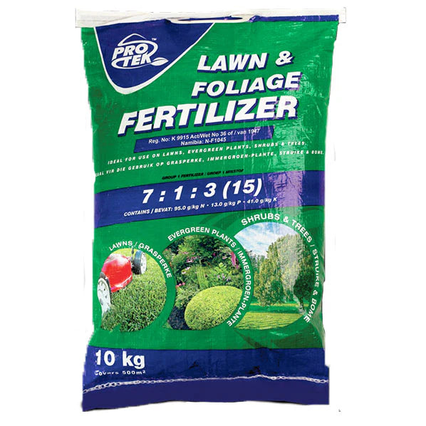 Protek Lawn & Foliage Fertilizer 7:1:3 (15) 10KG -