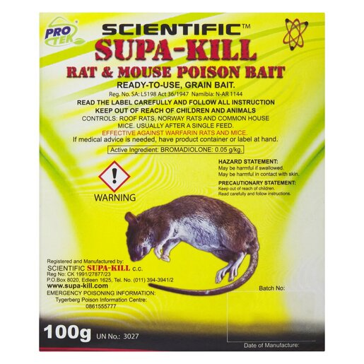 Protek Supa-Kill Granular Rat & Mouse Poison 100g
