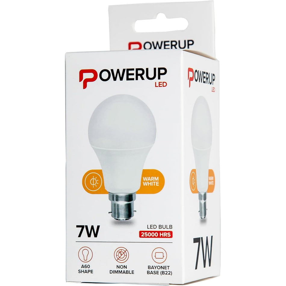 Lamp LED A60 GLS 7w B22 Warm White