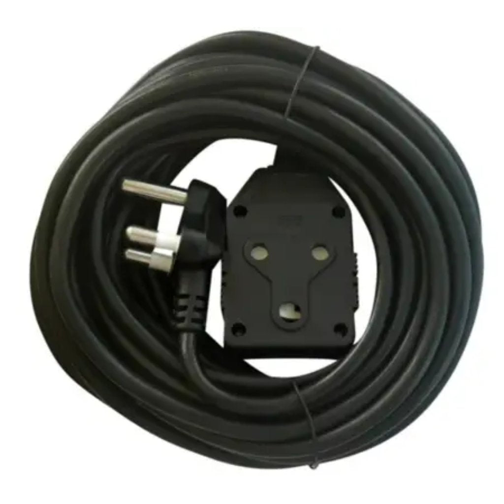 Extension Lead Black Double Janus 20mx1.5mm