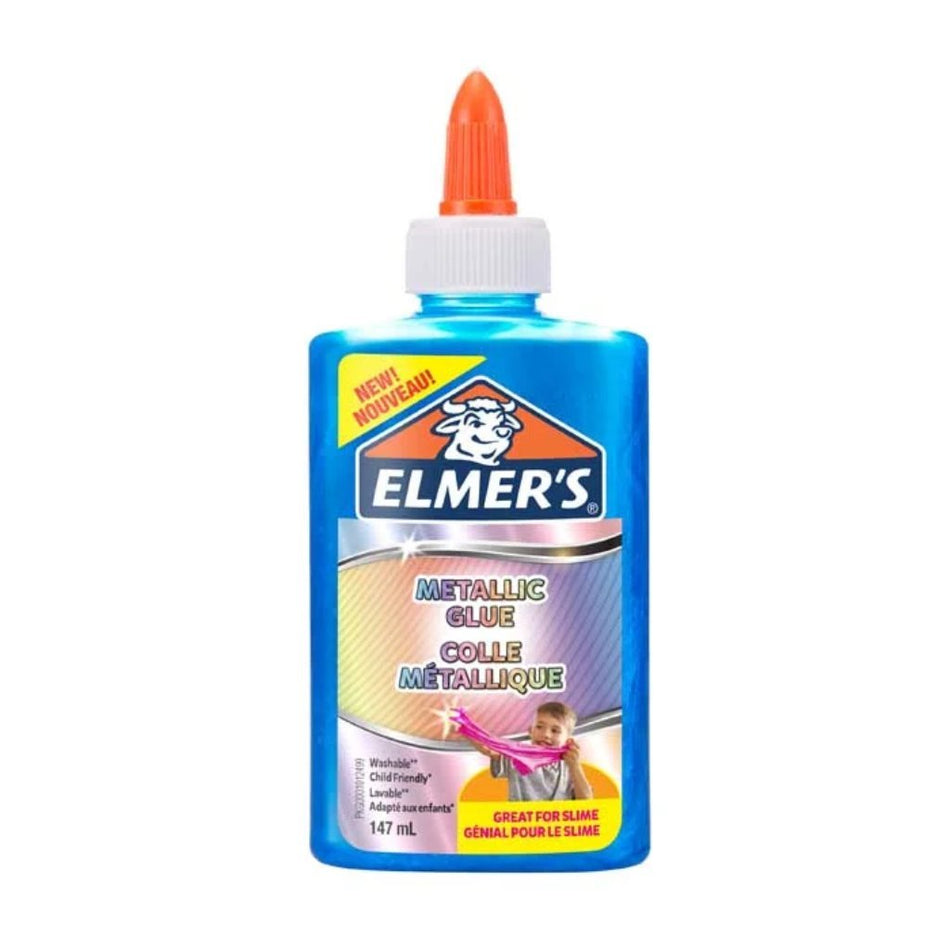 Elmers Slime Glue Metallic Blue 147ML