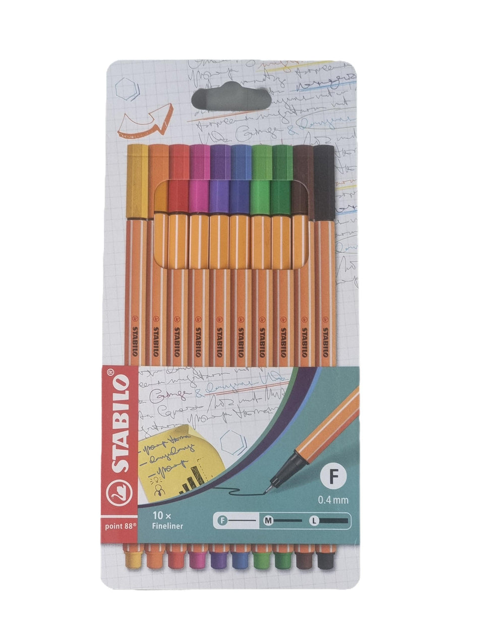 Stabilo Fineliner Multicolour - 10s -