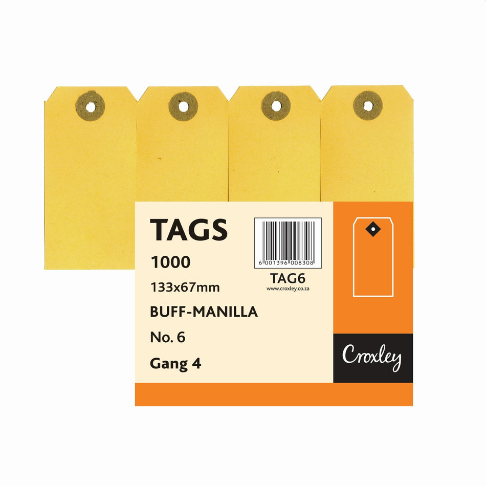Croxley Buff Manilla Tags