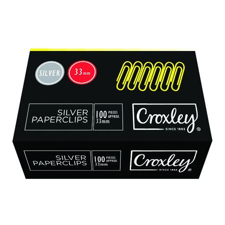 Croxley Paper Clip 100'S 33MM
