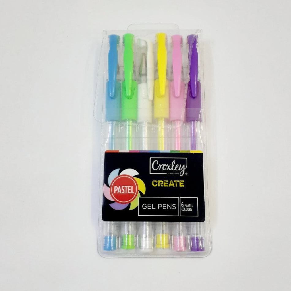 Croxley Colour Gel Pastel Pens - 6