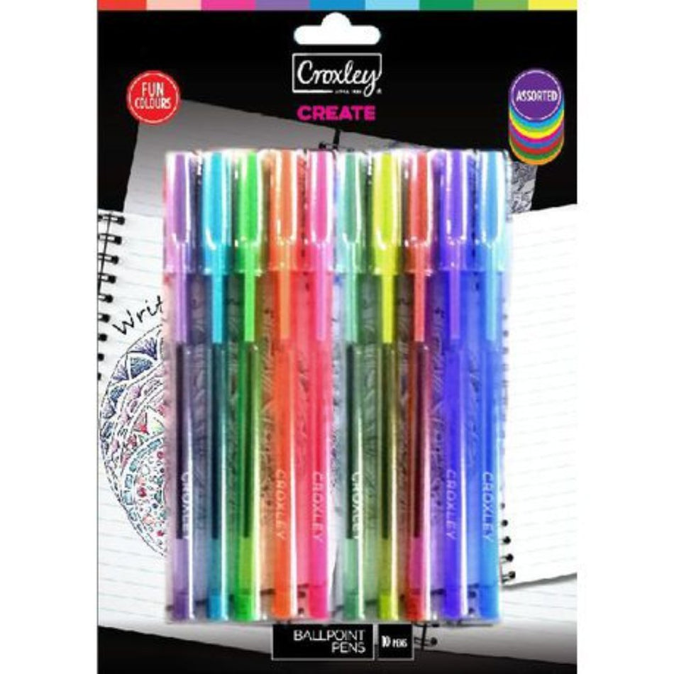 Croxley Ballpoint 10'S - Assorted Colours