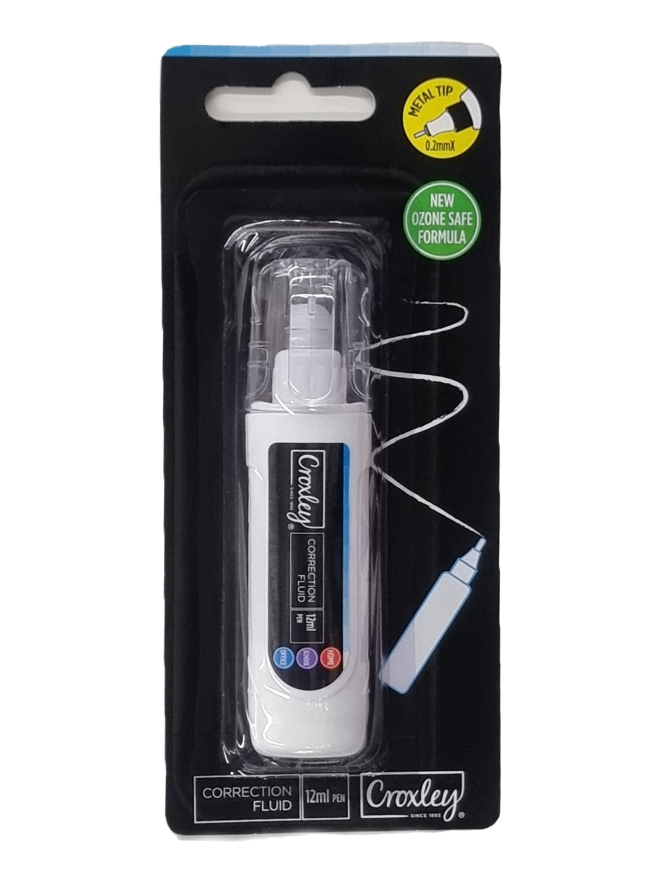 Croxley Correction fluid Pen 12ML Metal Tip
