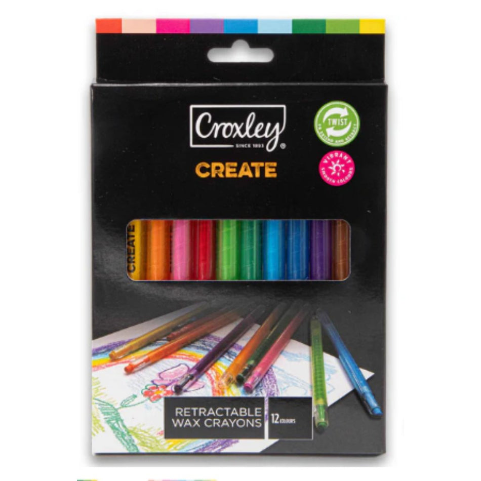 Croxley Crayons Vibrant Twist - 12s