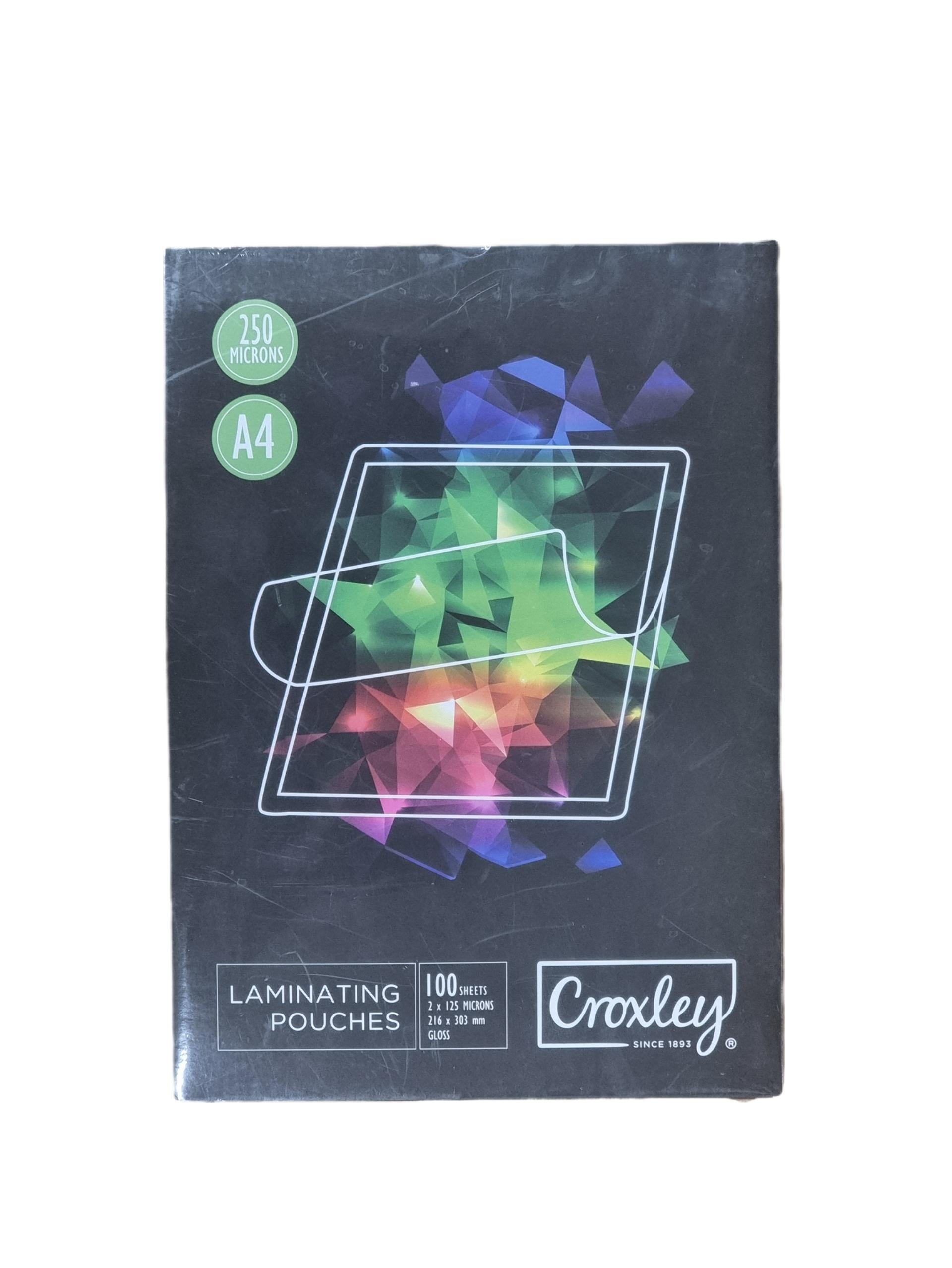 Croxley Laminating Pouches A4/250MIC 100'S -