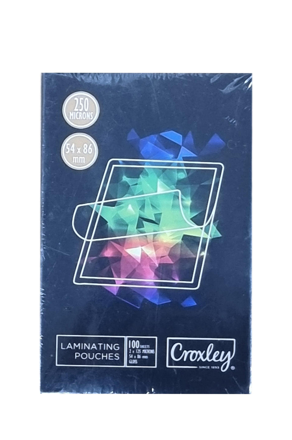 Croxley Laminating Pouches 54X86MM/250MIC 100'S -