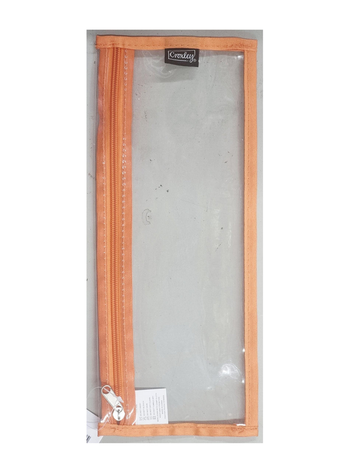 Croxley Clear Pencil Bag Orange