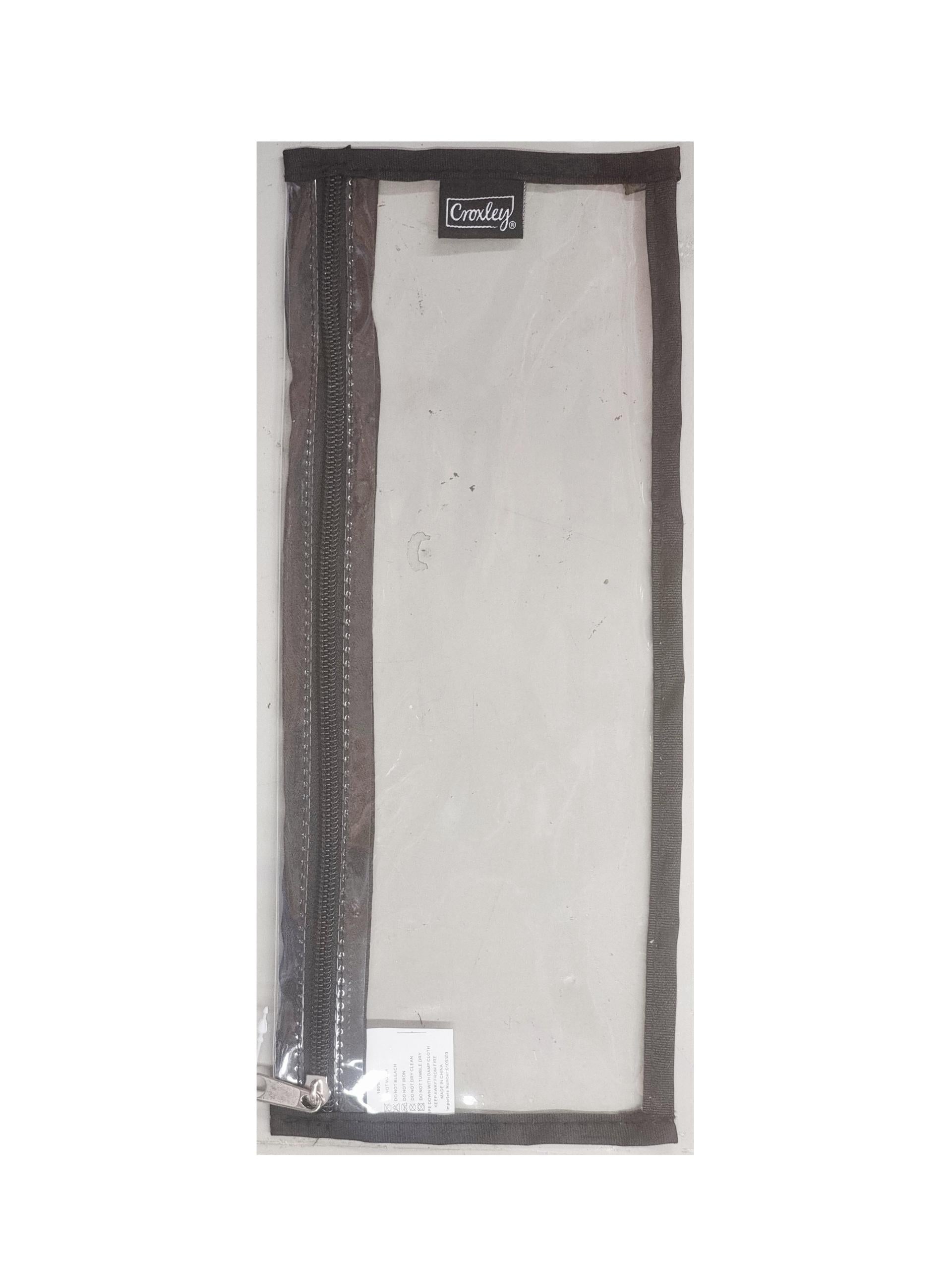 Croxley Clear Pencil Bag Black