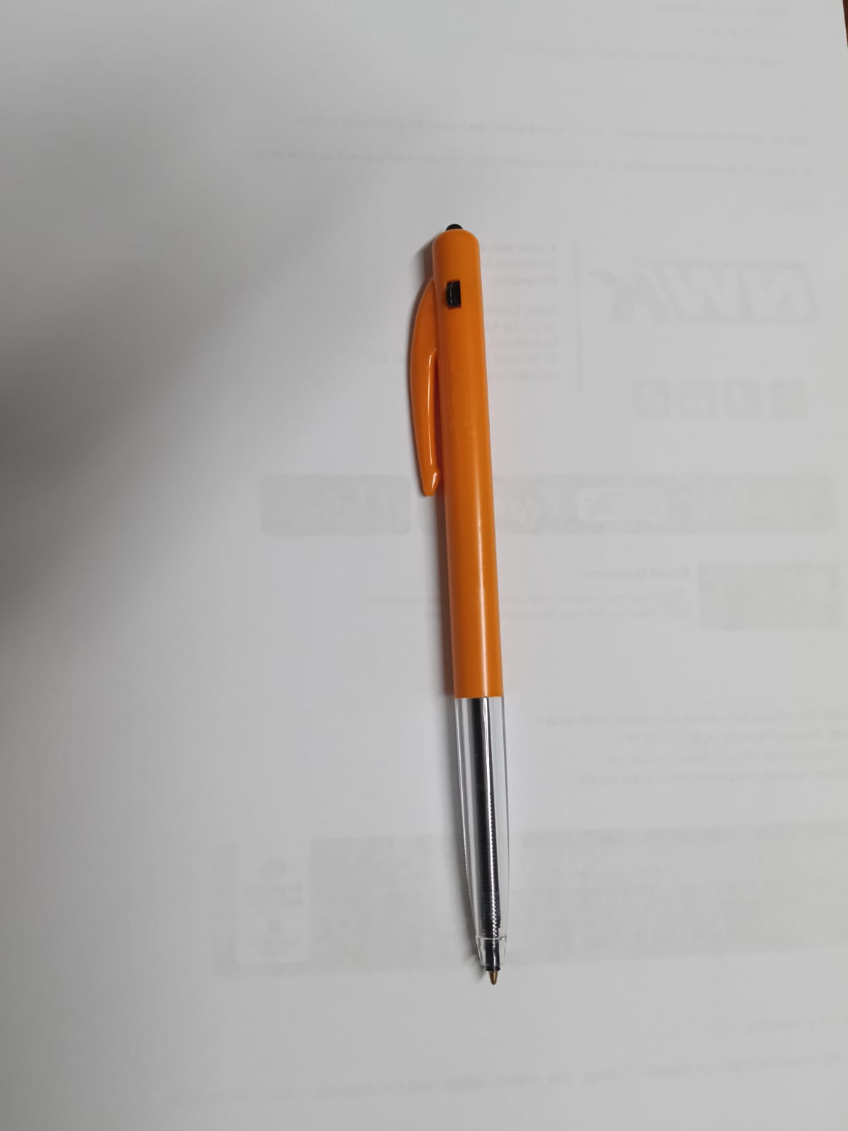 Bic Pens Orange Clic Fine Black Ball 1'S -