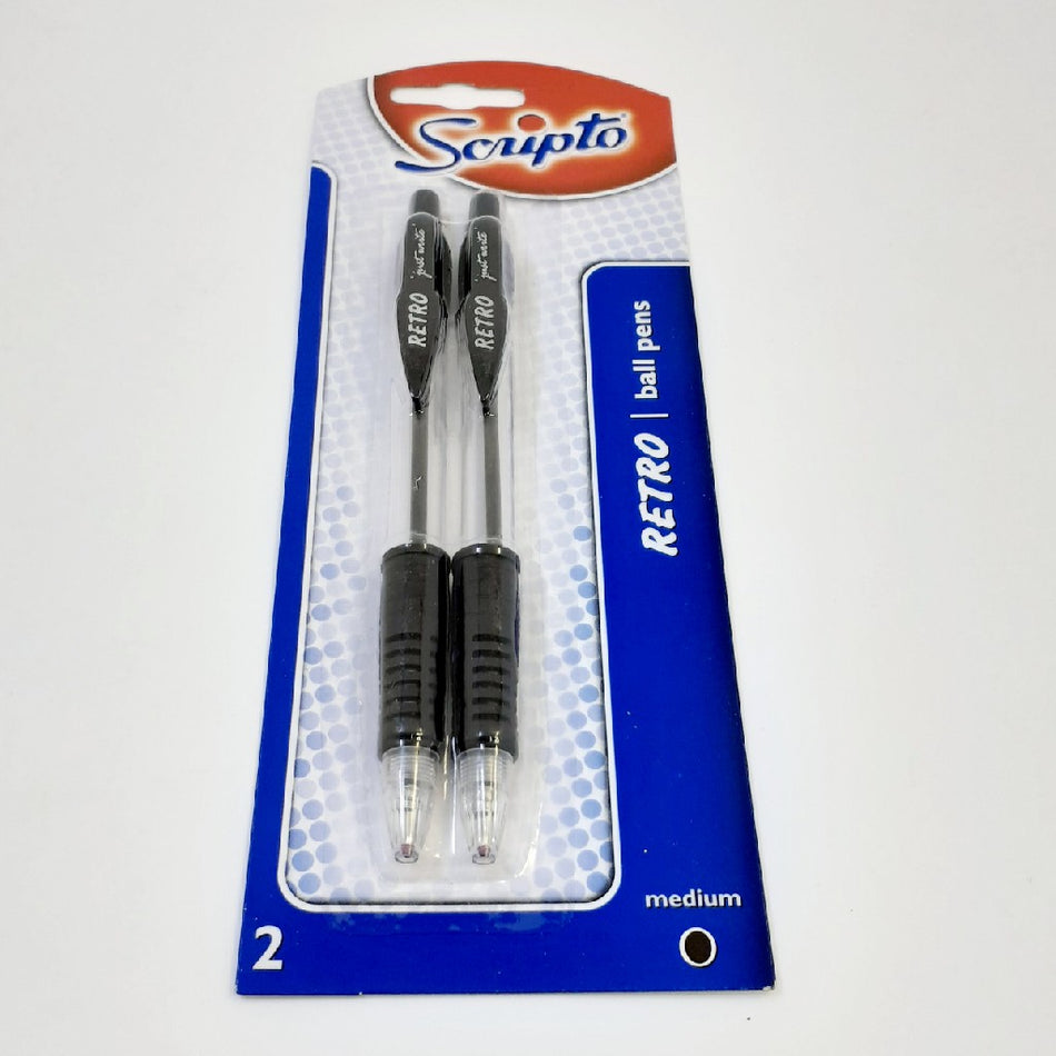 NS Retro Ball Pen Black 2'S