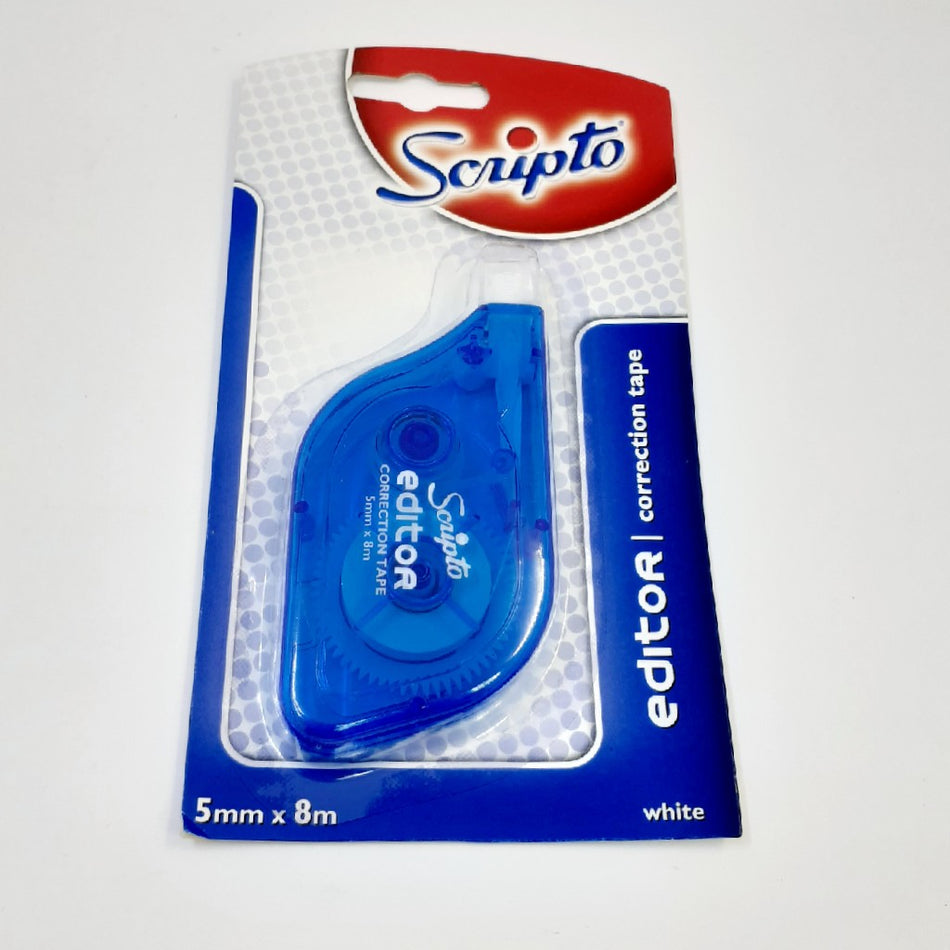 Scripto Editor Correction Tape White 5MM X 8M