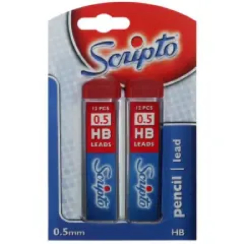 Scripto Pencil 0.5MM Hb Lead 2'S -