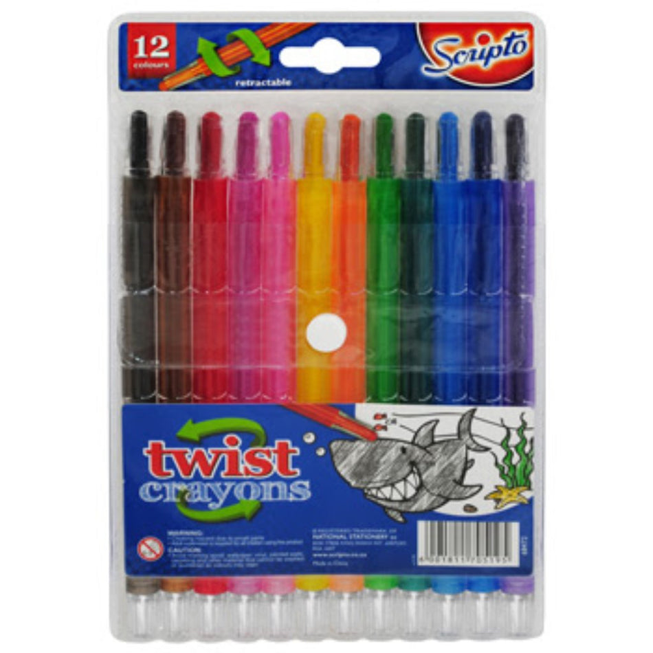Scripto Twist Crayons 12'S