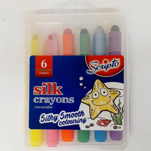 Scripto Neon Silk Crayons 6'S