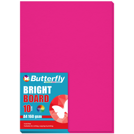 Butterfly A4 Project Board 10'S Pink