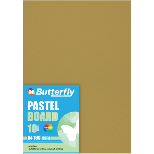 Butterfly A4 Pastel Board 10'S Sunburnt Yellow
