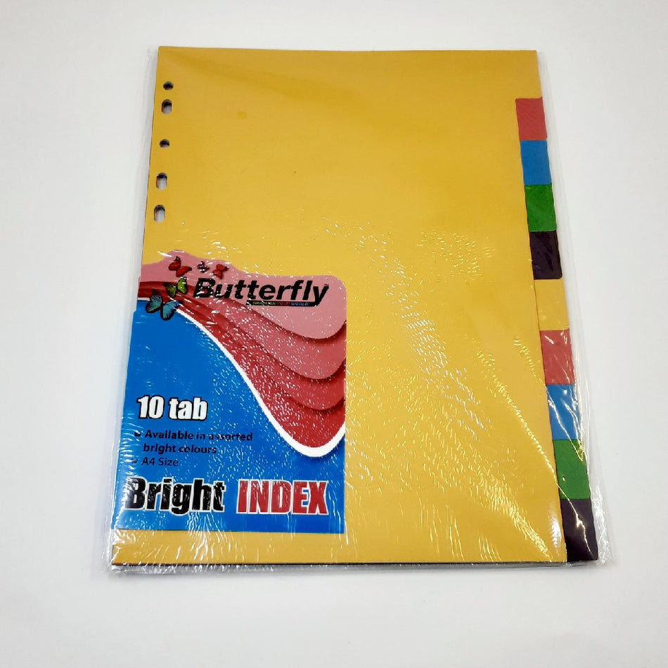 Butterfly A4 Bright Board File Dividers 10'S