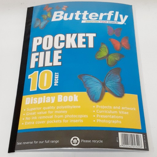 Butterfly A4 Pocket File 10'S
