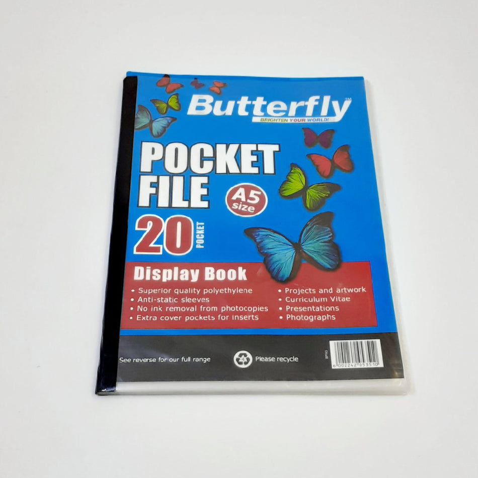 Butterfly A5 Pocket File 20'S
