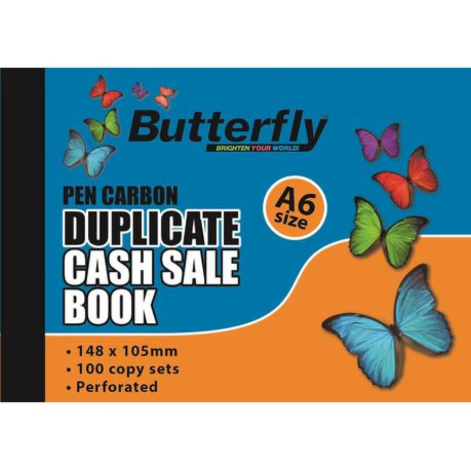 Butterfly Duplicate Cash Sale A6 Book