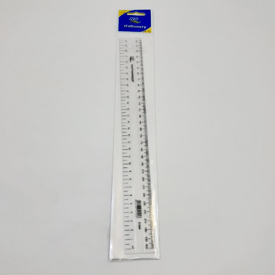 NS Ruler Shatterpoof Clear 300MM