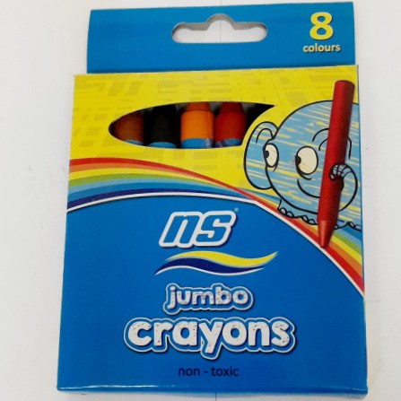 NS Jumbo Wax Crayons Assorted 8'S