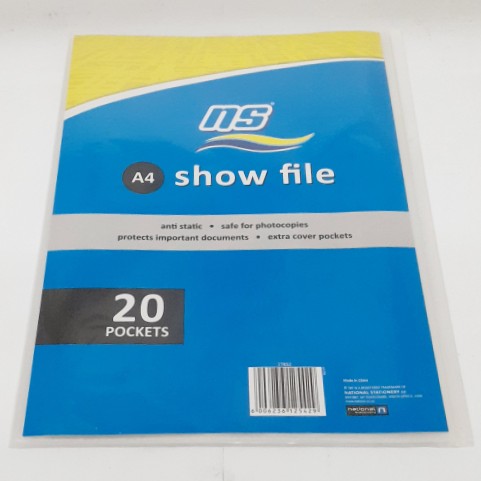 NS A4 Show File 20 Pockets