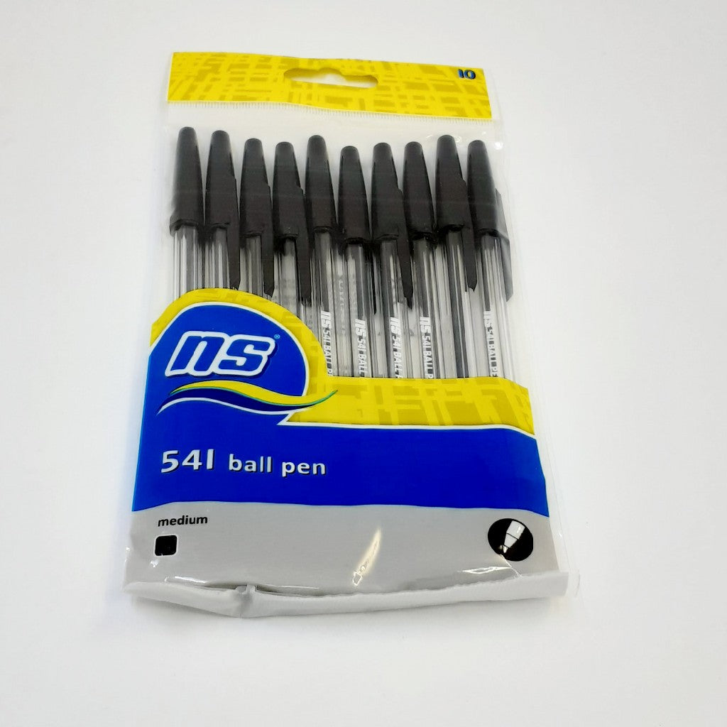 NS 541 Ball Pen Black 10'S -