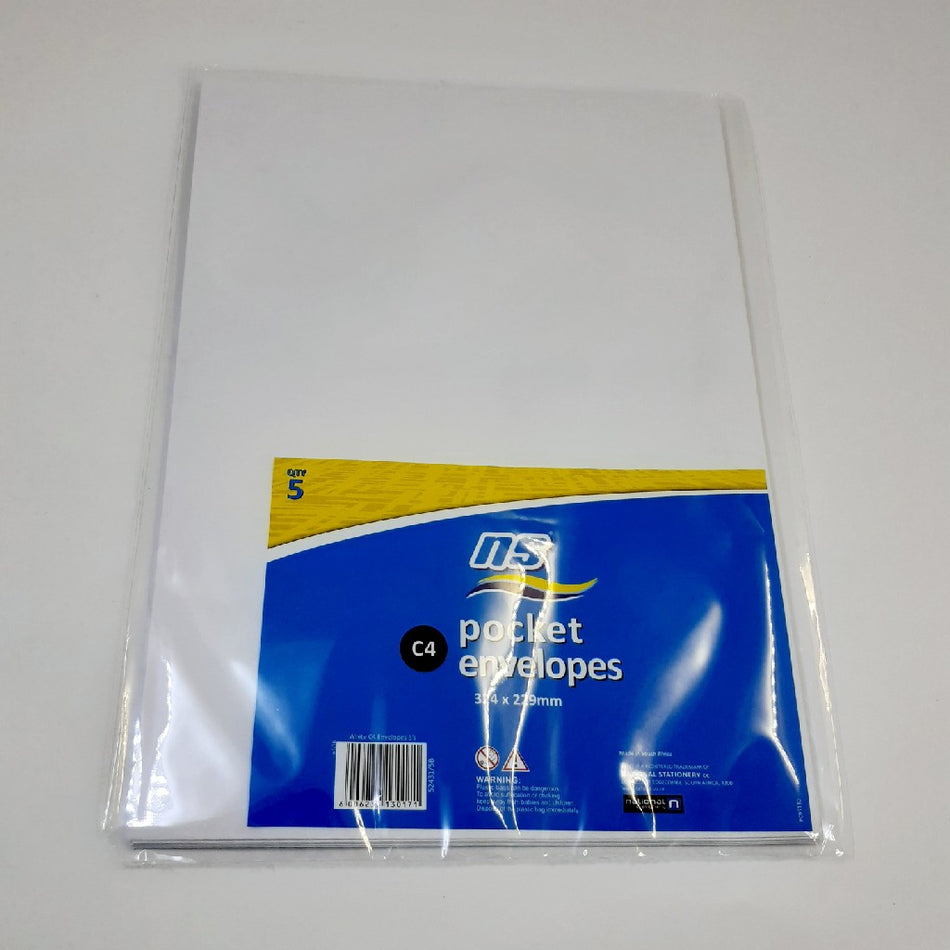 NS Envelopes 324x229MM White C4 Pocket 5'S