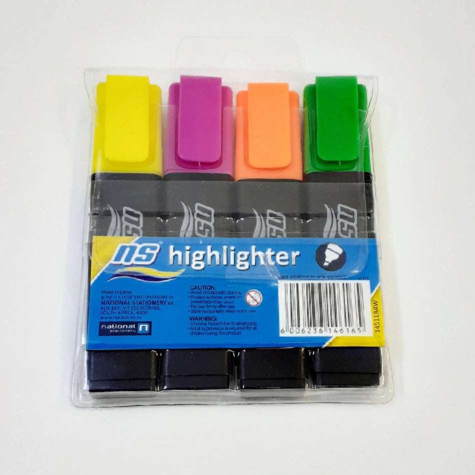 NS Highlighter Wallet Assorted 4'S