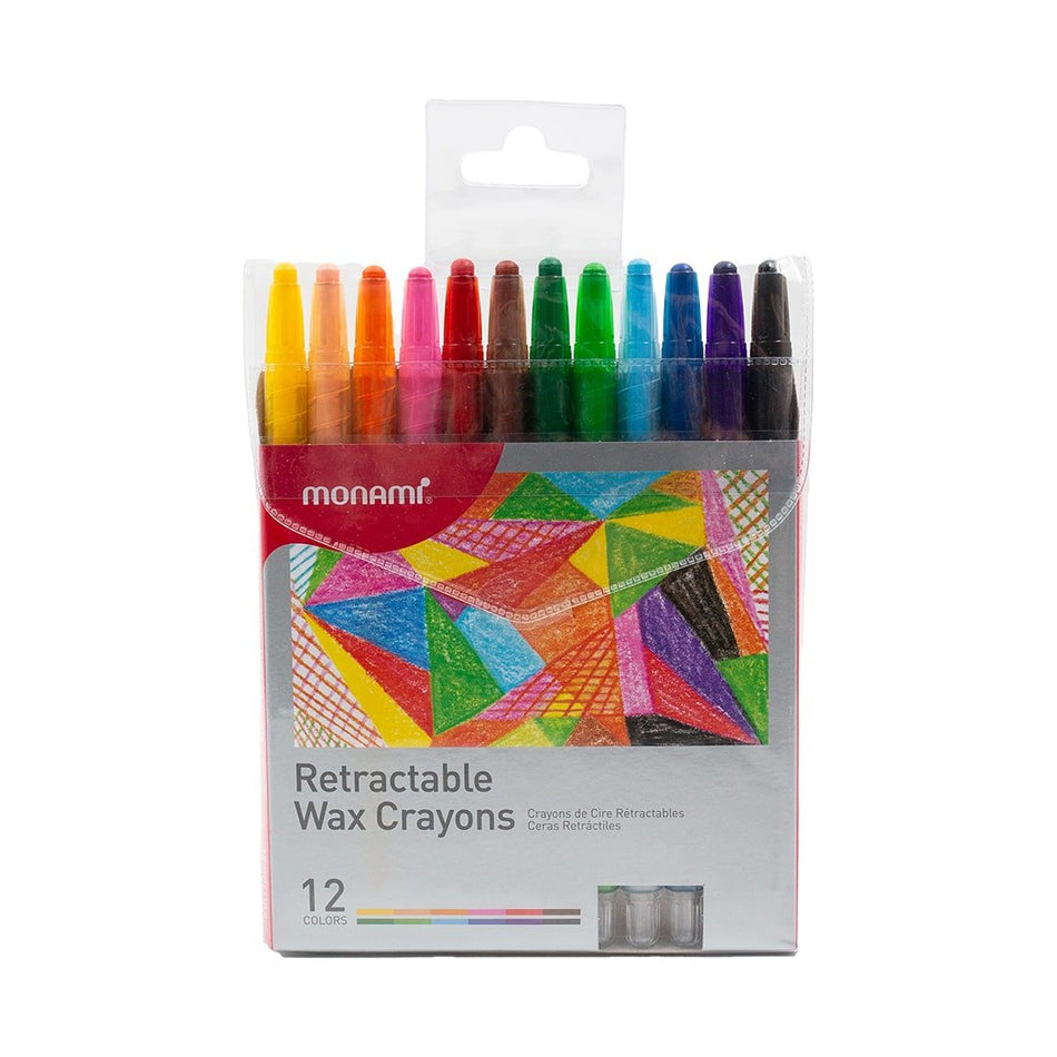 Monami Crayons Retractable wax - 12s