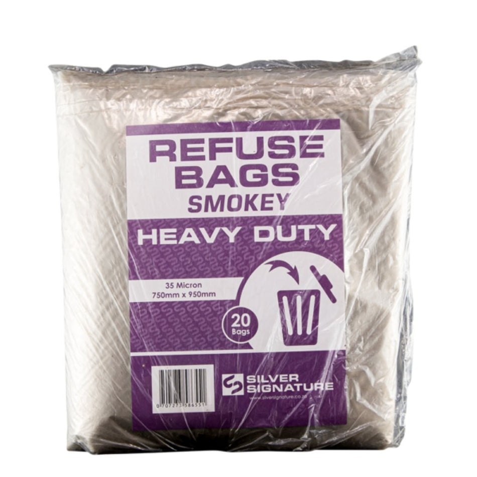 Silver Signature Refuse Bags Smokey heavy duty 30 mic 20'S