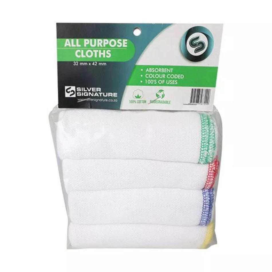Silver Signature Cotton Rags All purpose 4'S