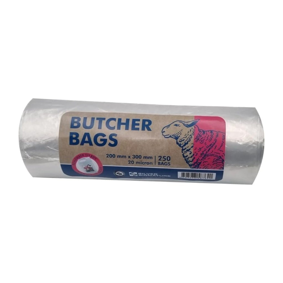 Silver Signature Butcher Bags 200mmx300mm 250'S