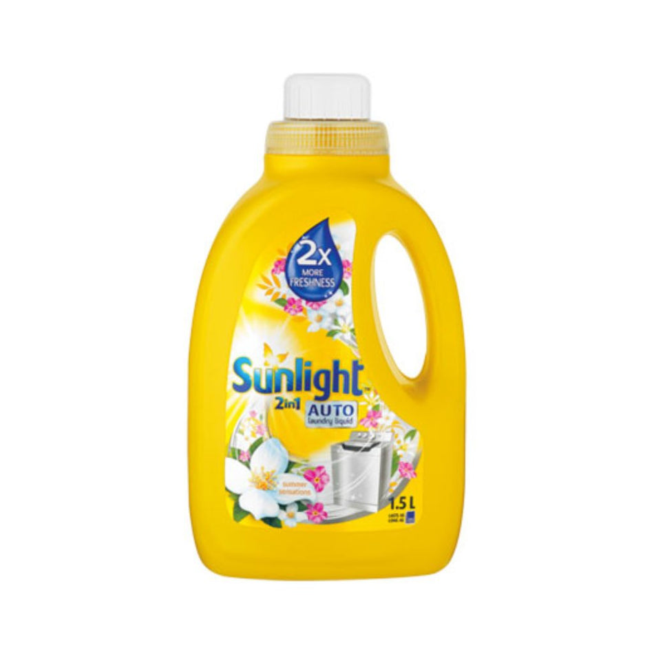 Sunlight Summer Sensations 2-in-1 Auto Washing Liquid Detergent 1.5L